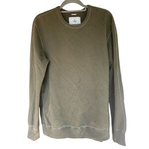 Reigning Champ Men’s Long Sleeve Crewneck Sweatshirt – Olive Green, Size Large